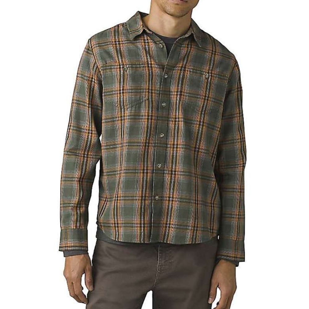 Prana Men’s Dolberg Flannel Shirt size small Tall